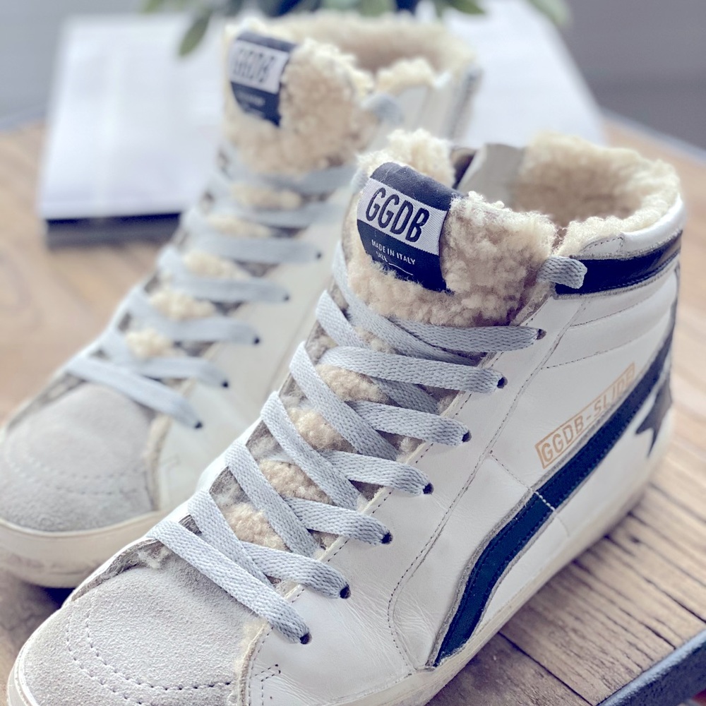 Golden Goose Deluxe Brand fur slides